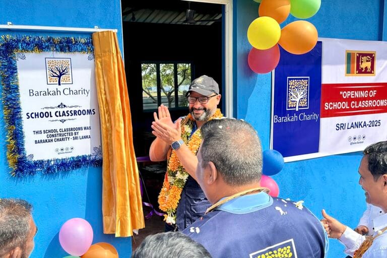 The official ribbon-cutting ceremony for the new community school in Sri Lanka.