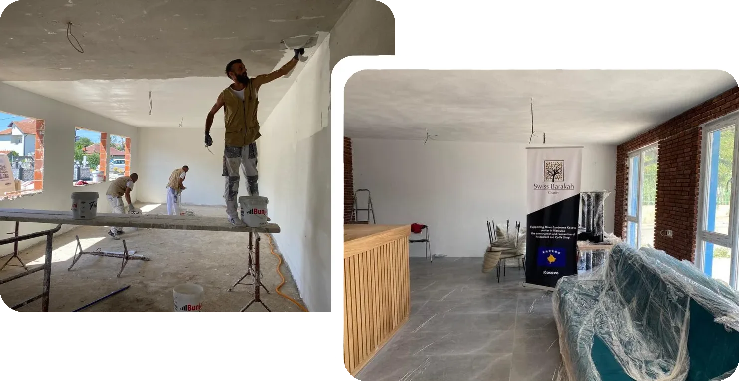 Construction of the Down Syndrome Center in Mitrovica, Kosovo by Barakah Charity.